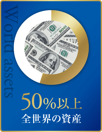 全世界の資産の50%以上